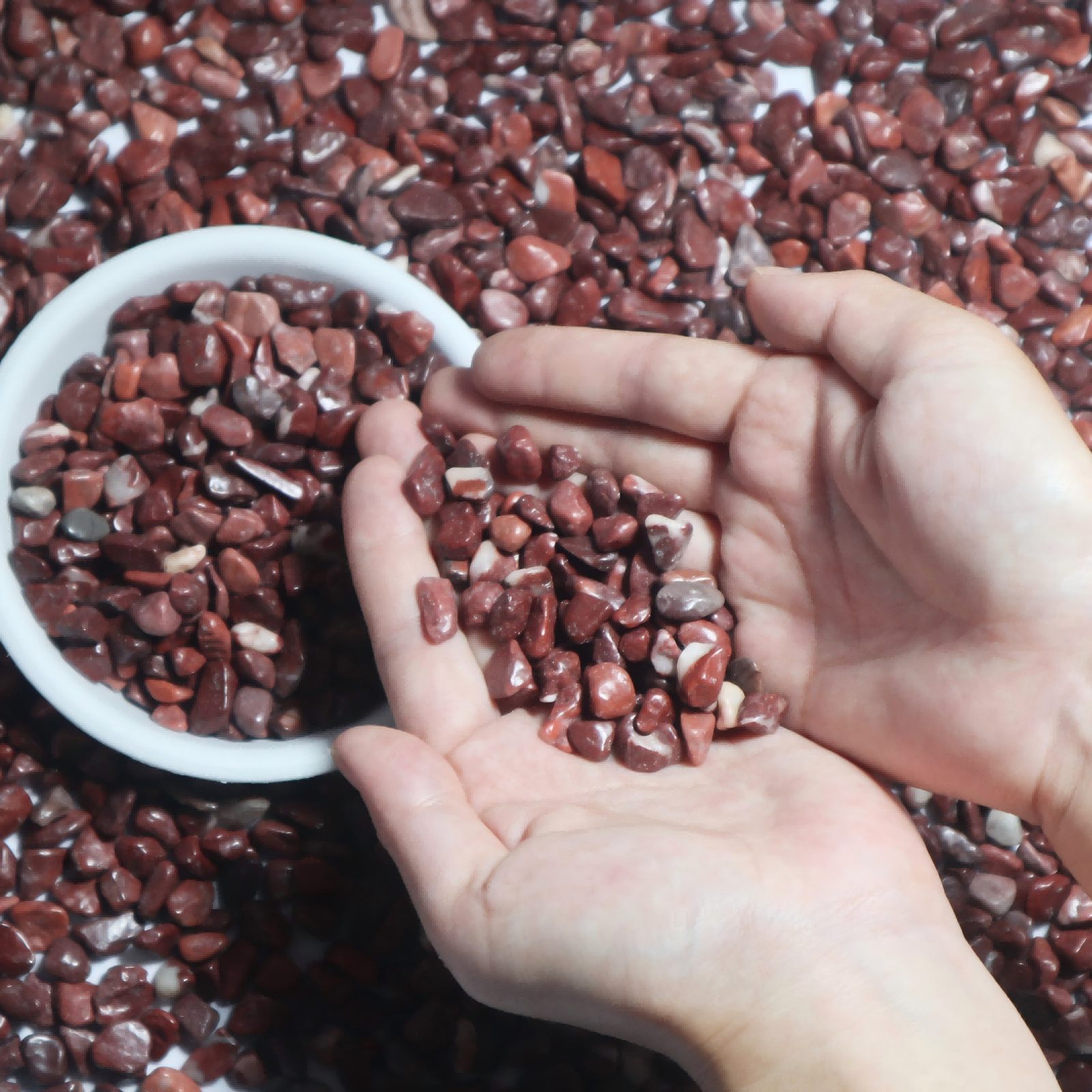 Red Landscaping Pebbles
